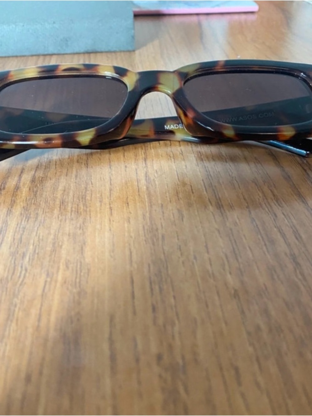 ASOS rectangular tortoise sunglasses - Picture 5 of 7
